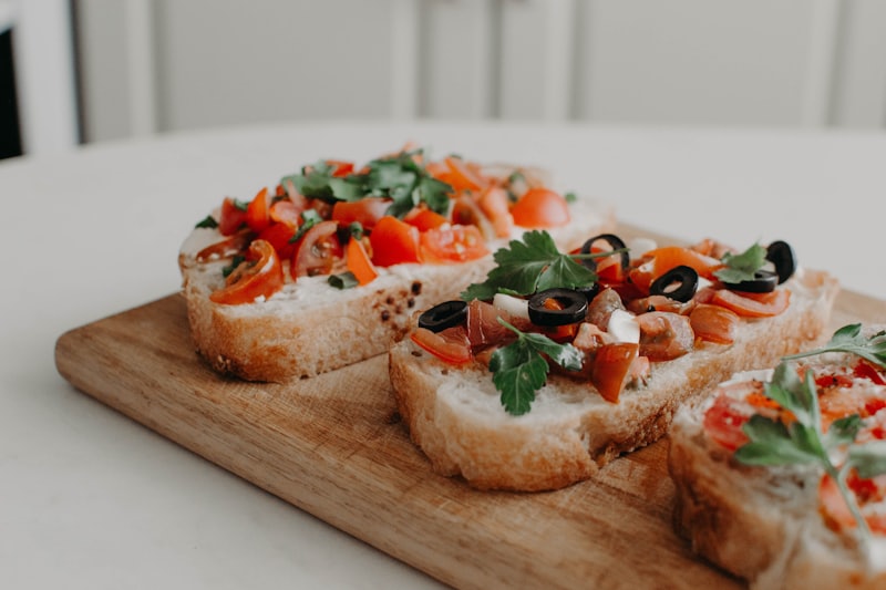 Carpaccio and bruschetta