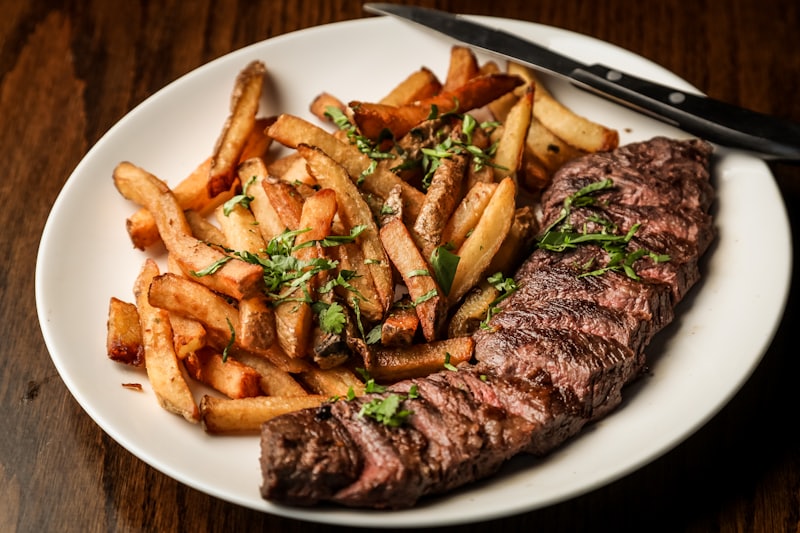 Grilled ribeye steak with gorgonzola